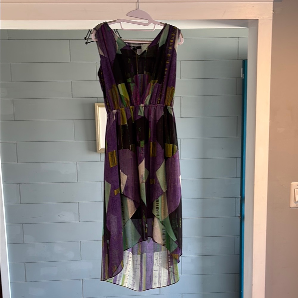 Multicolor‎ Geometric Print Dress